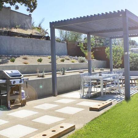 Painted Wood Pergola